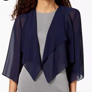 Alex Evenings Chiffon Cover Up Size S Navy